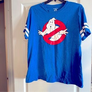 Ghostbusters Official Logo Blue Jersey-like T-shirt